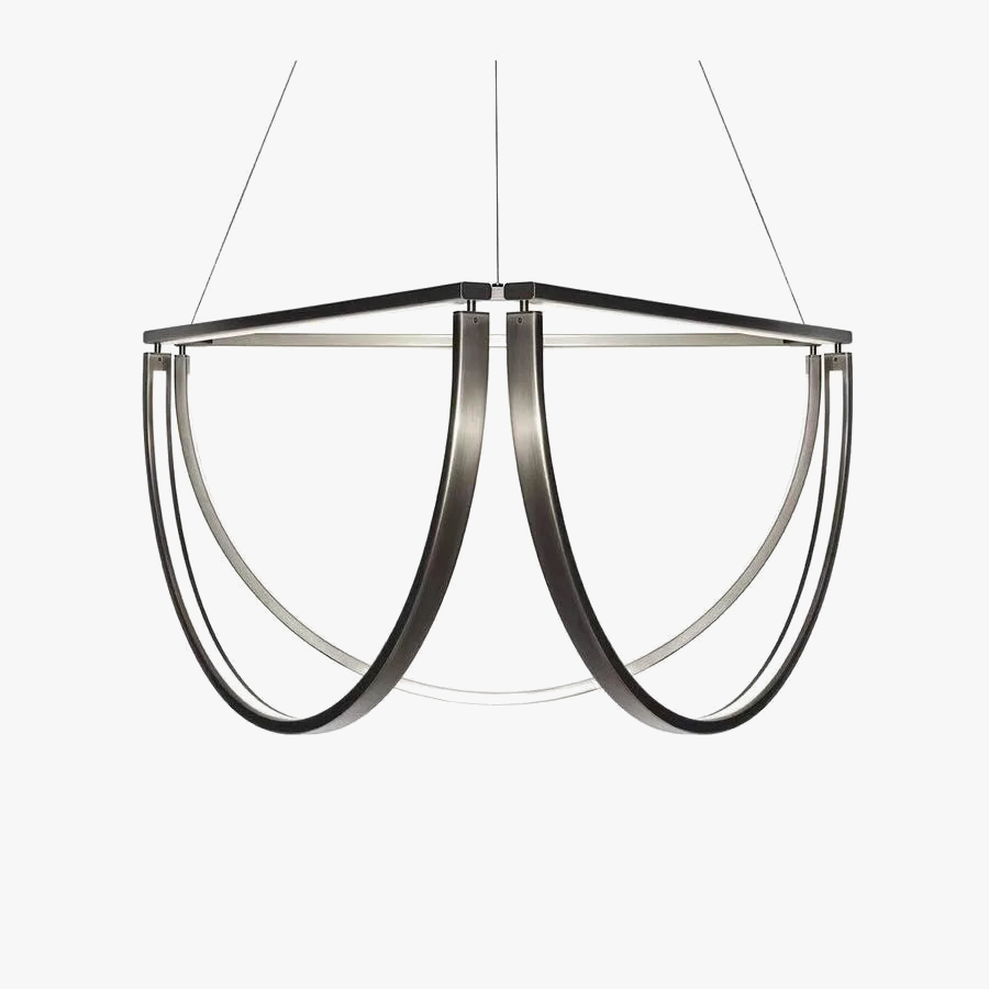 lustre géométrique à led design moderne éclairage intérieur tendance