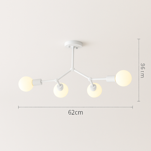 Lustre industriel LED avec plusieurs branches métalliques Rally - vue 16 sur 15