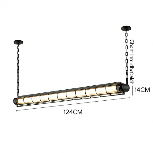 lustre industriel rétro en métal avec lumière led