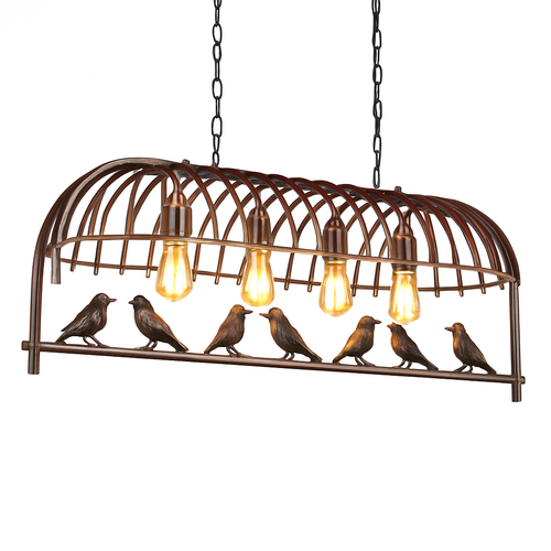 lustre industriel rétro oiseau créatif en fer pour loft restaurant bar