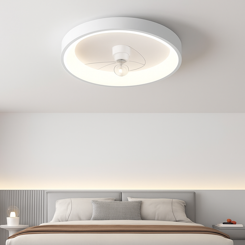 lustre intelligent moderne avec télécommande et ventilateur intégré - vue 2 sur 9