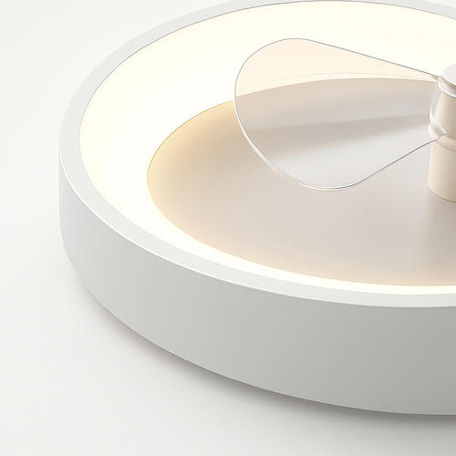 lustre intelligent moderne avec télécommande et ventilateur intégré - vue 9 sur 9