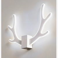 Lustre LED bois blanc intérieur applique