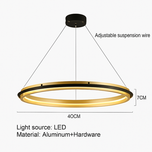 lustre led circulaire de luxe pour décoration intérieure moderne
