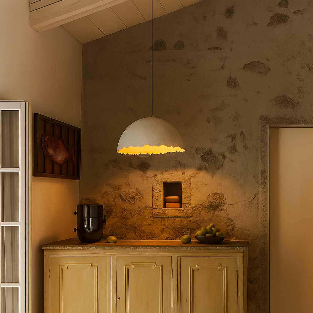 lustre led créatif demi-mois designer italien éclairage intérieur - vue 4 sur 15