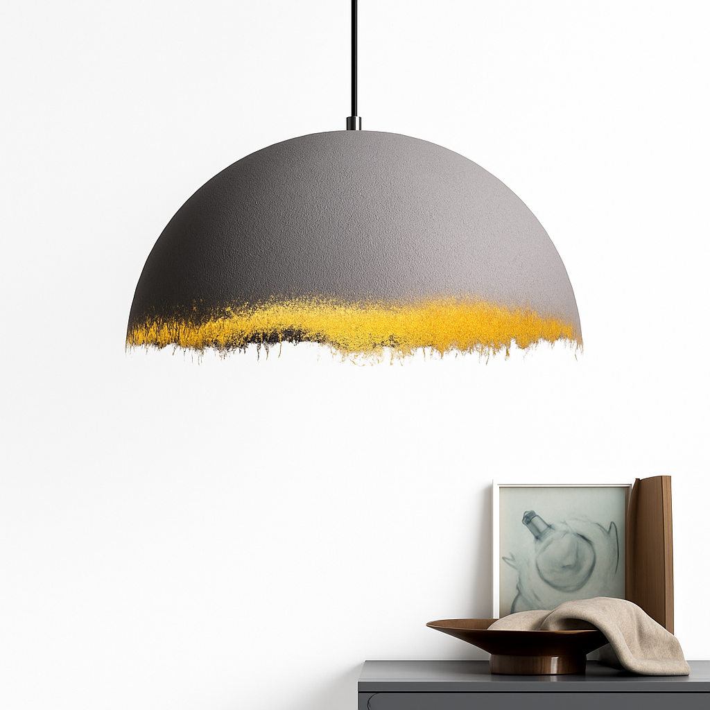 lustre led créatif demi-mois designer italien éclairage intérieur - vue 5 sur 15