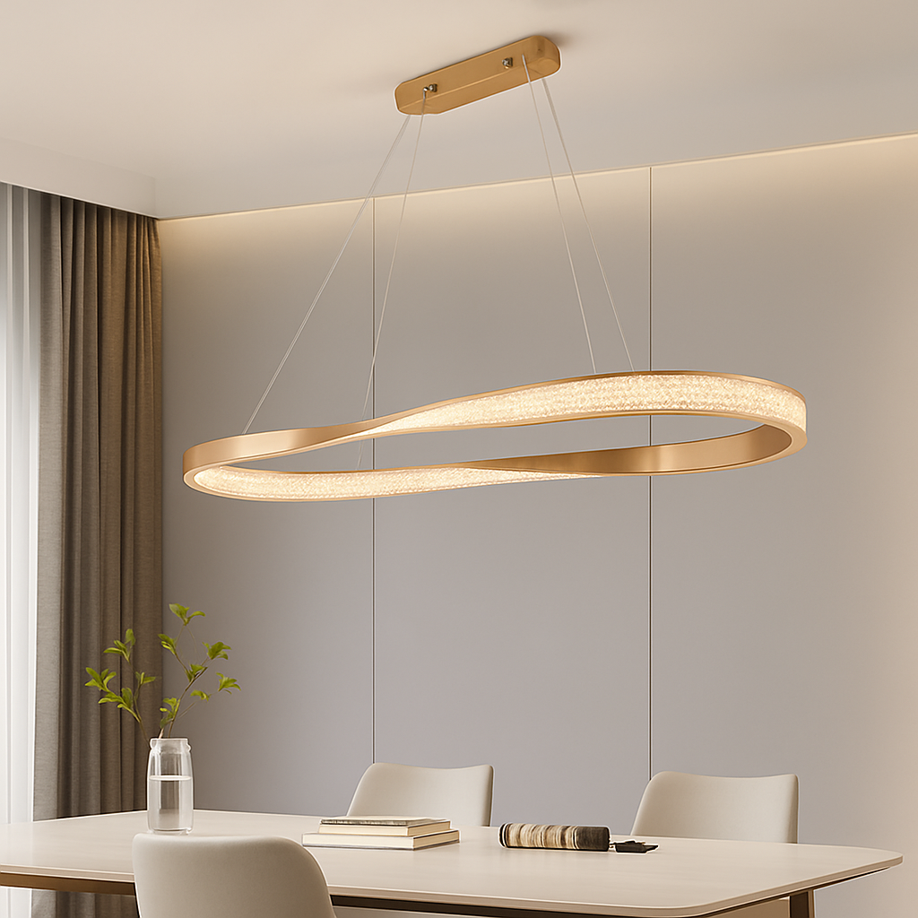 Lustre led cristal design moderne