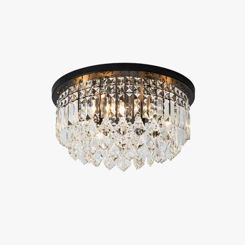 lustre led dimmable en cristal style américain luxueux