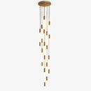 lustre led ligne longue moderne suspension villa luxe éclairage