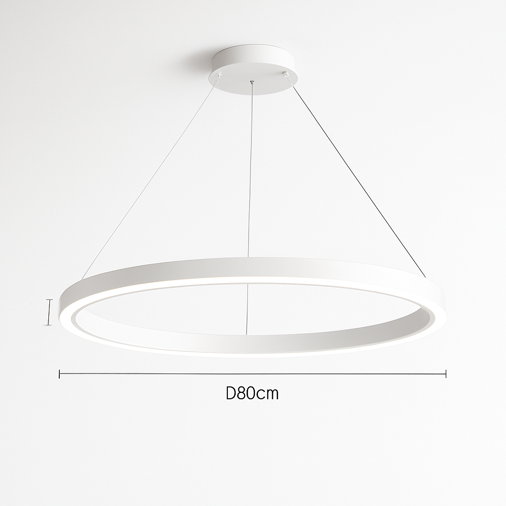 lustre led minimaliste moderne anneau rond suspension décoratif
