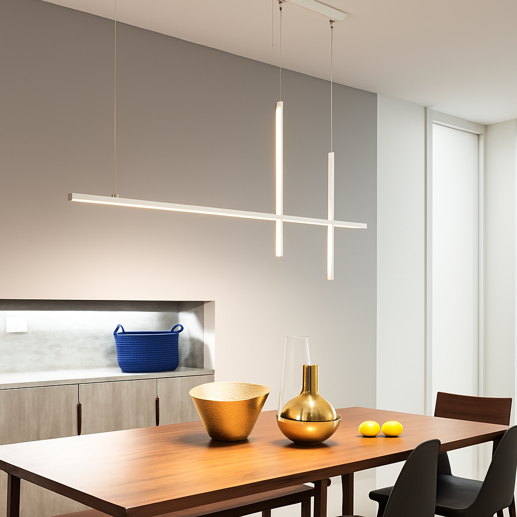 Lustre Led minimaliste moderne dimmable noir pour Table salle à manger cuisine Bar Suspension éclairage Suspension Design Lustre - vue 5 sur 12
