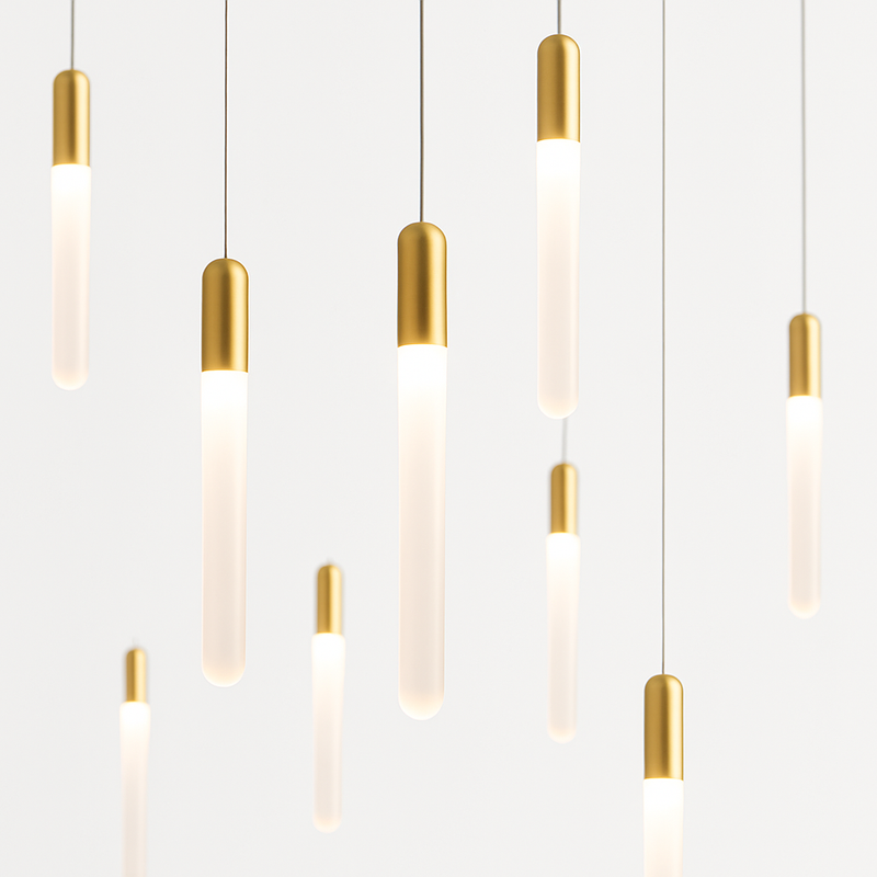 lustre led minimaliste moderne pour villa restaurant escalier