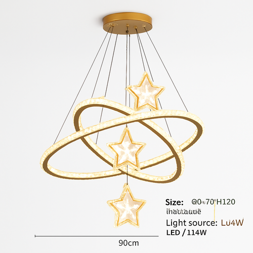 lustre led moderne en cristal pour éclairage intérieur - vue 13 sur 12