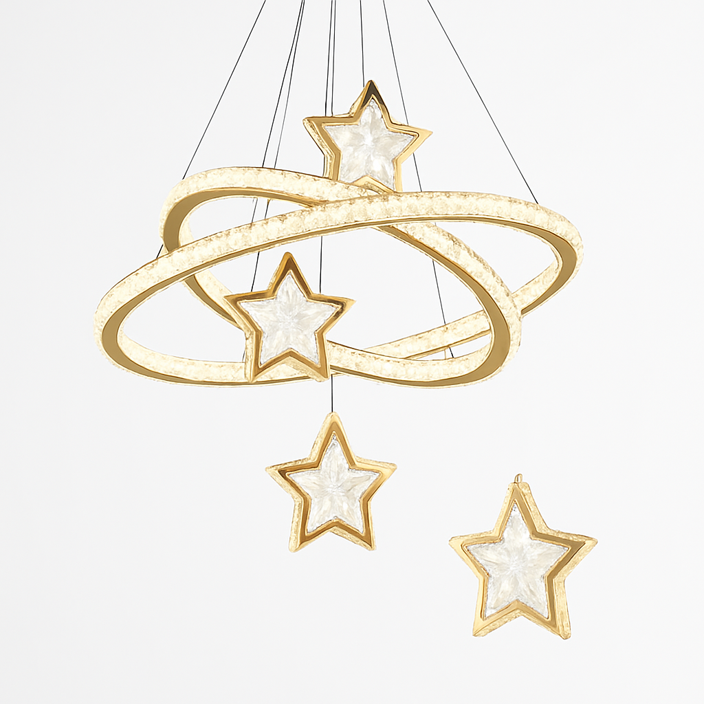 lustre led moderne en cristal pour éclairage intérieur - vue 5 sur 12