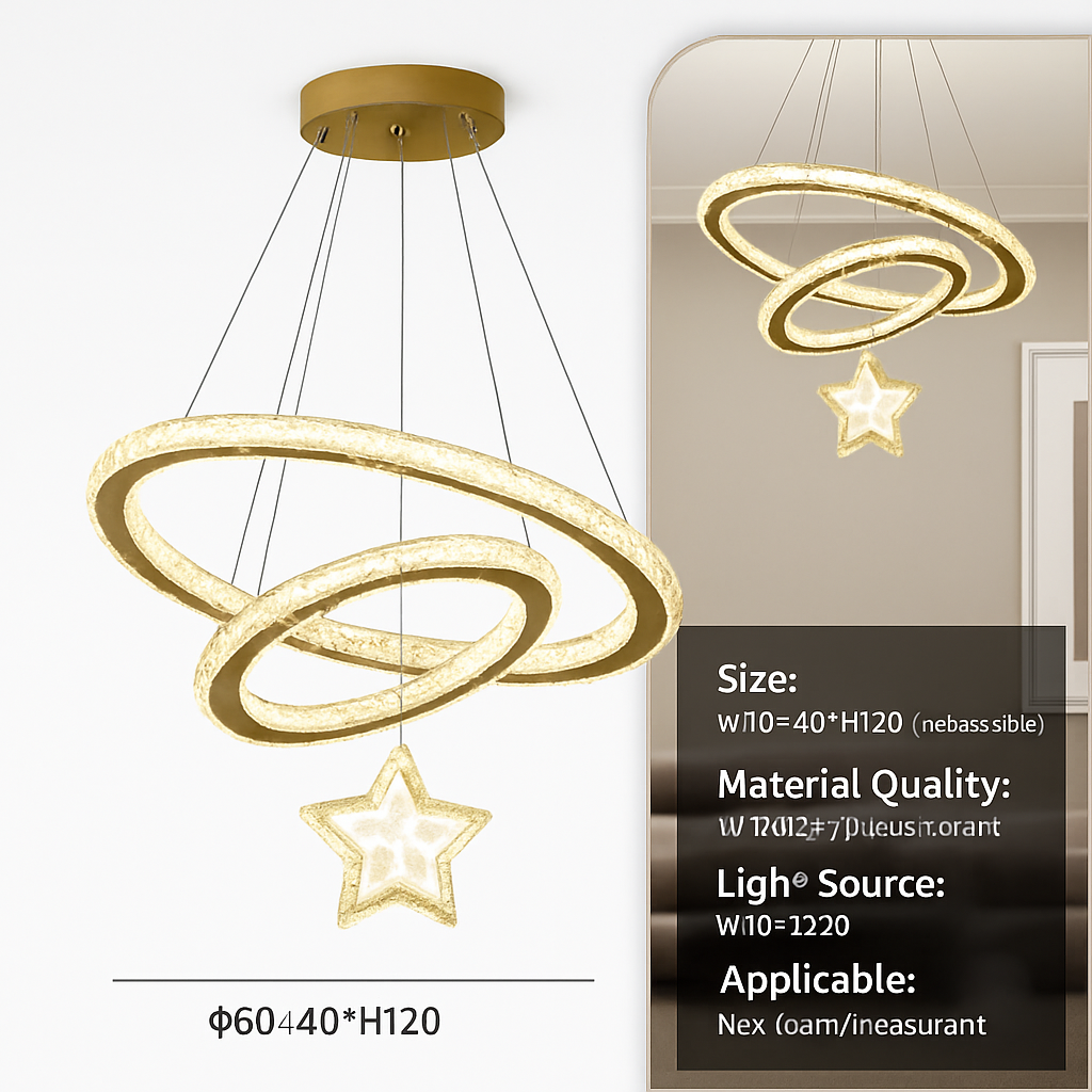 lustre led moderne en cristal pour éclairage intérieur - vue 9 sur 12