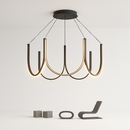 lustre led moderne en u pour décoration intérieure