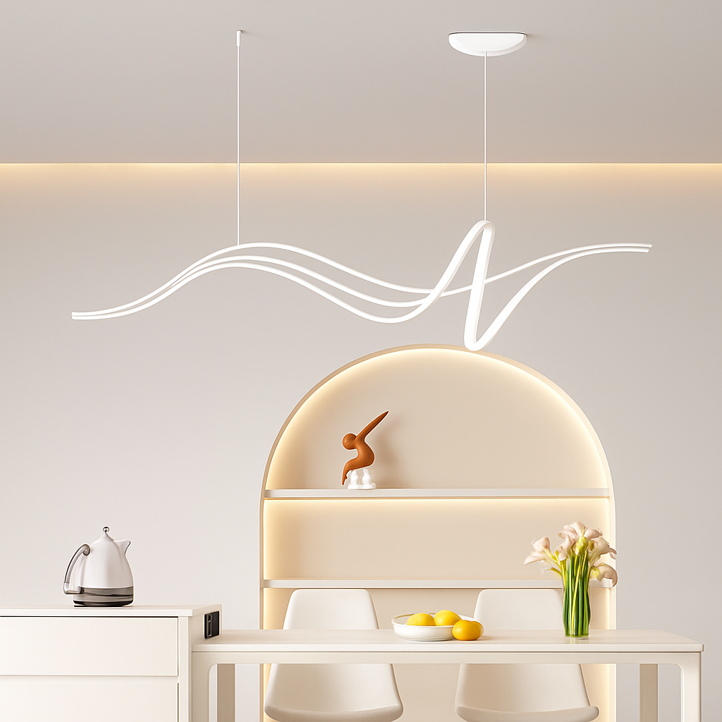 lustre led moderne à intensité variable pour éclairage intérieur - vue 3 sur 6