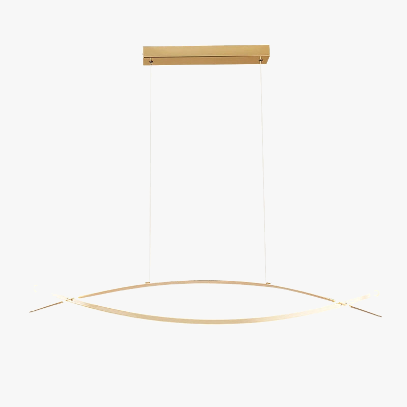 lustre led moderne plaqué or/chrome suspendu luminaire pour boutique