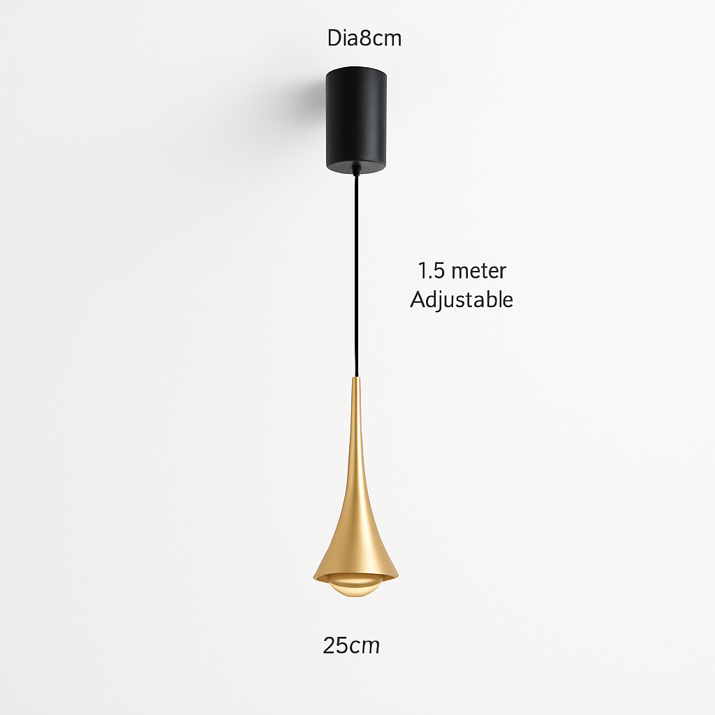 lustre led nordique anti-éblouissant en aluminium à intensité variable - vue 7 sur 8