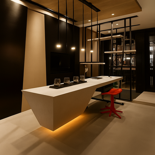 lustre led nordique design pour cuisine restaurant bar - vue 4 sur 6