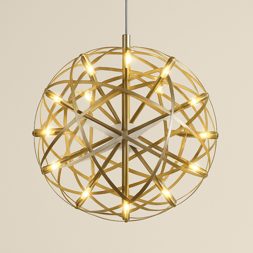 lustre led suspendu design moderne en forme de boule - vue 2 sur 8