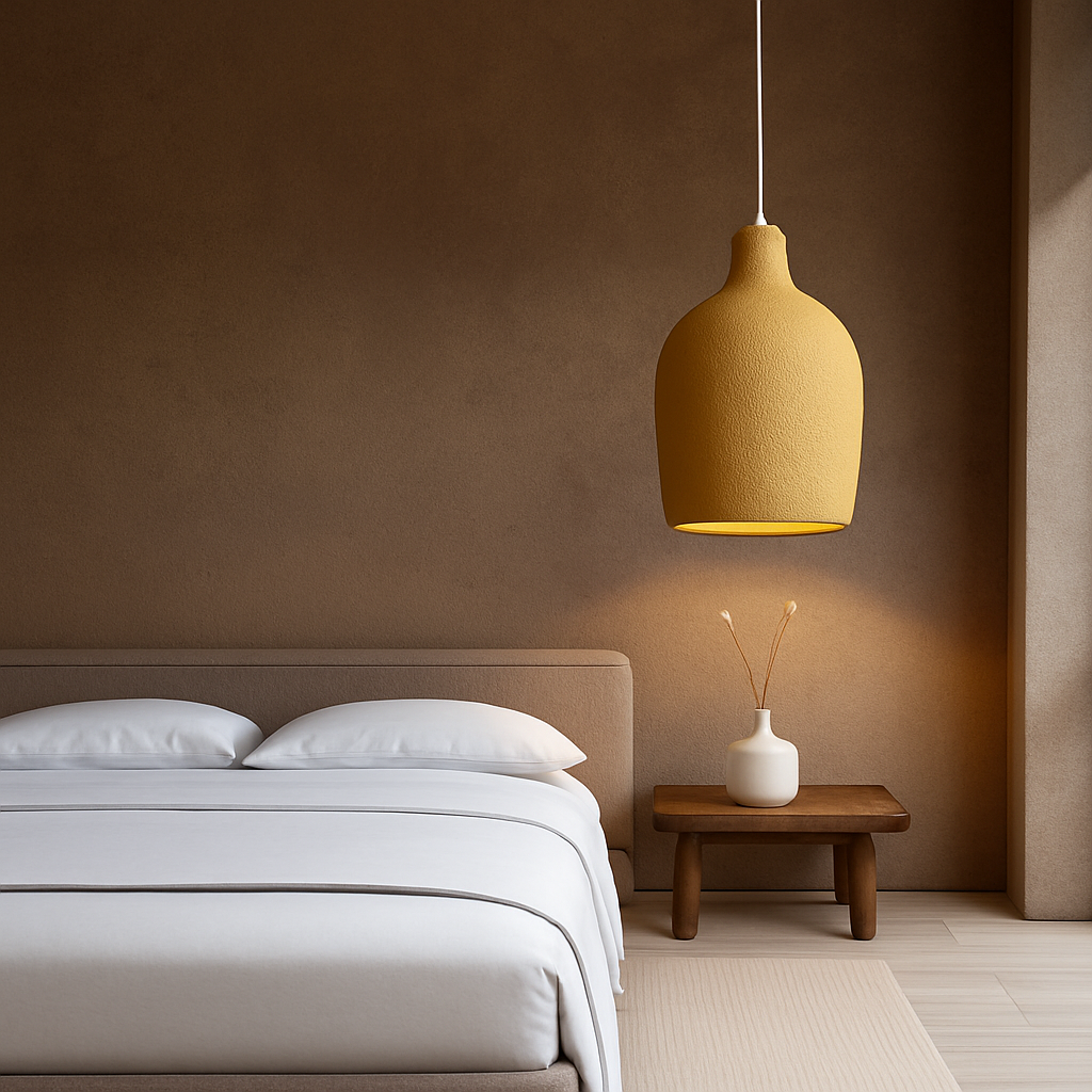 lustre led wabi sabi designer pour décoration maison - vue 4 sur 16