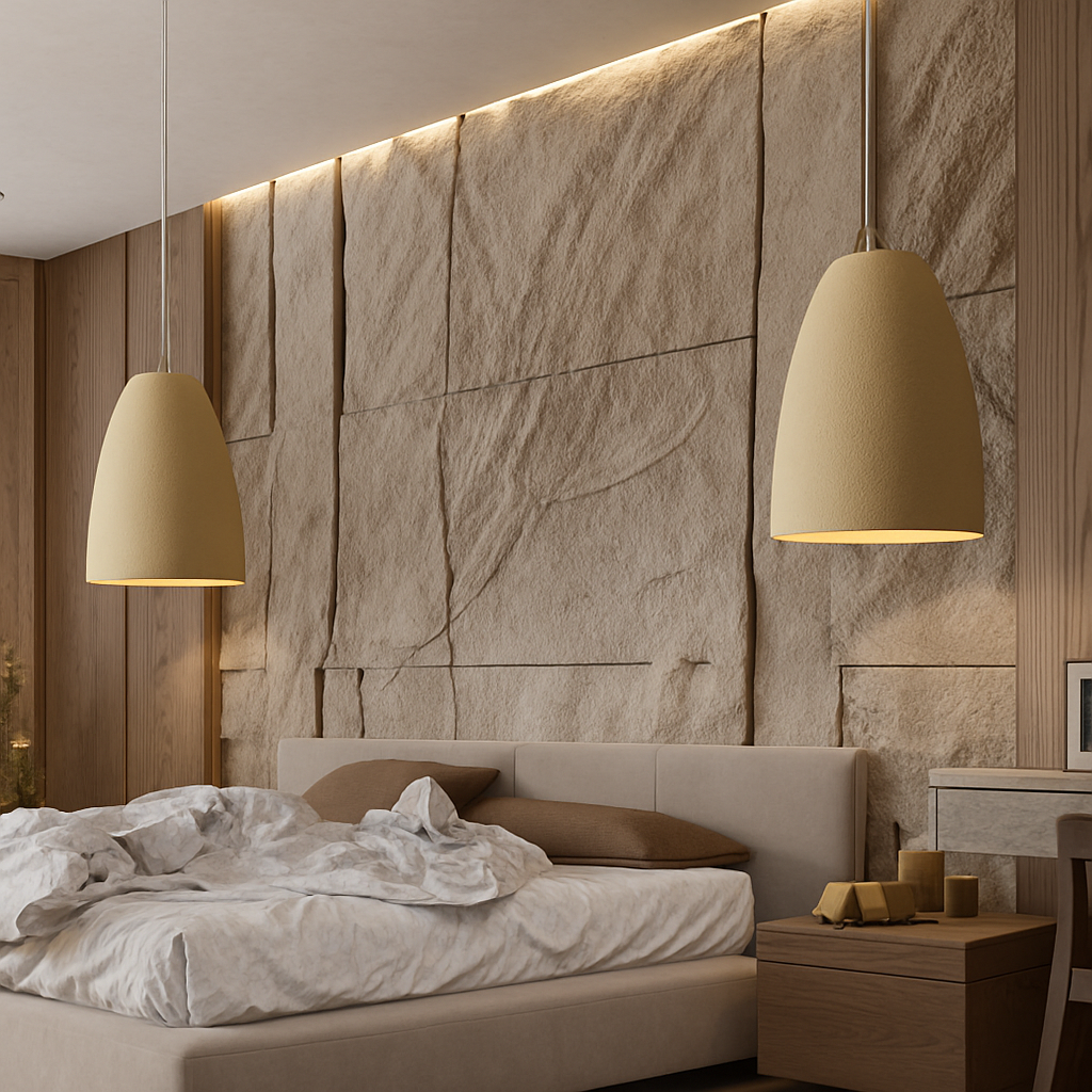 lustre led wabi sabi designer pour décoration maison - vue 5 sur 16