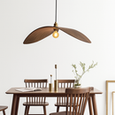 lustre à led wabi sabi en bois pour décoration intérieure