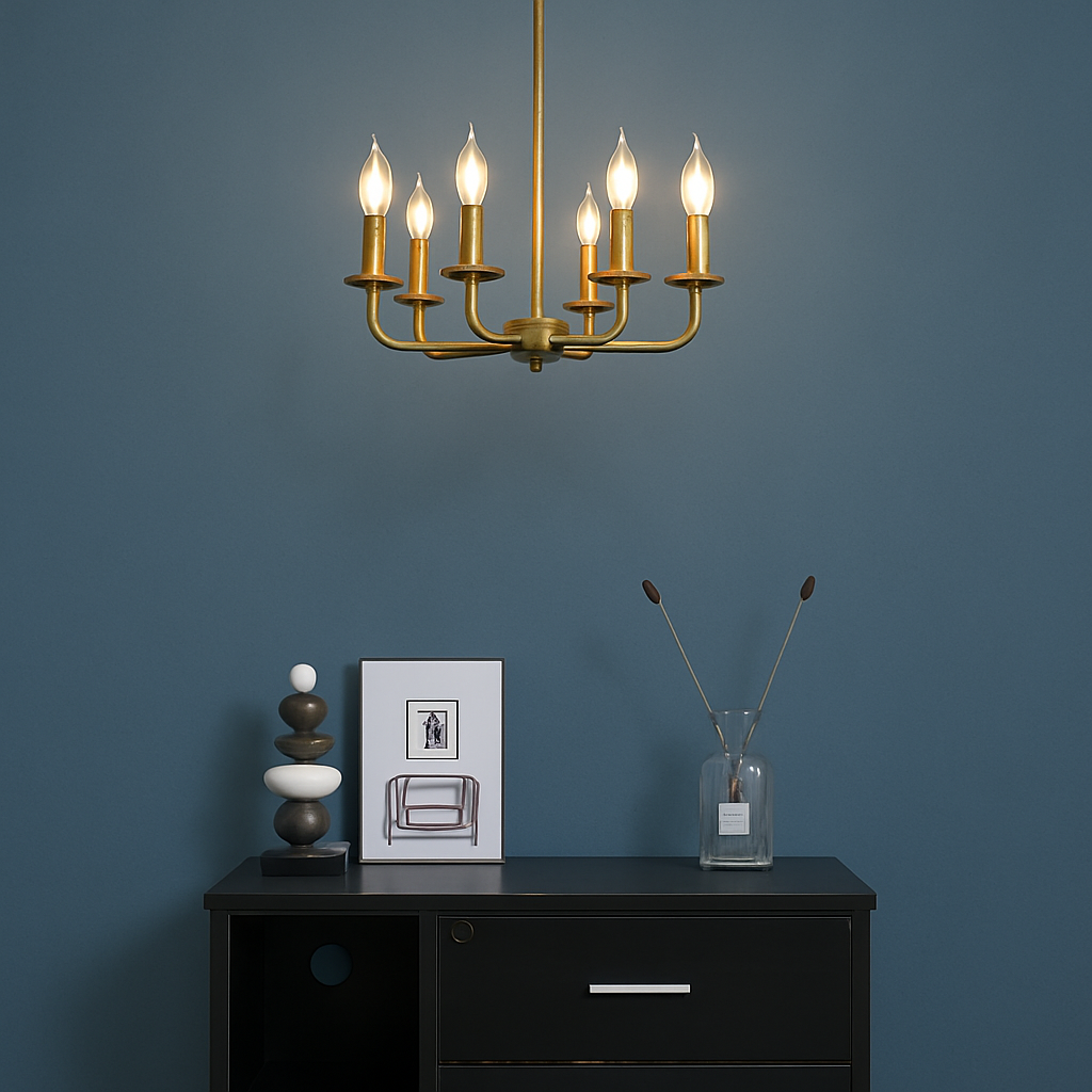 lustre minimaliste moderne en forme de bougie à led