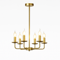 lustre minimaliste moderne en forme de bougie à led