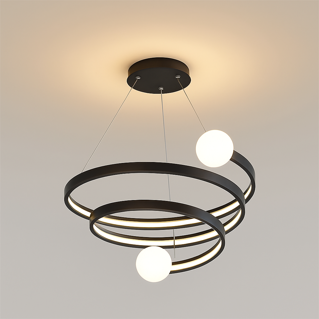 lustre moderne créatif en spirale pour décoration intérieure - vue 7 sur 15