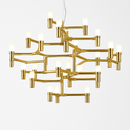 lustre moderne de luxe en métal éclairage suspendu réglable
