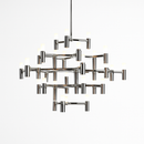 lustre moderne de luxe en métal éclairage suspendu réglable