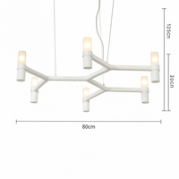 lustre moderne de luxe en métal éclairage suspendu réglable