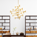 lustre moderne de luxe en métal éclairage suspendu réglable