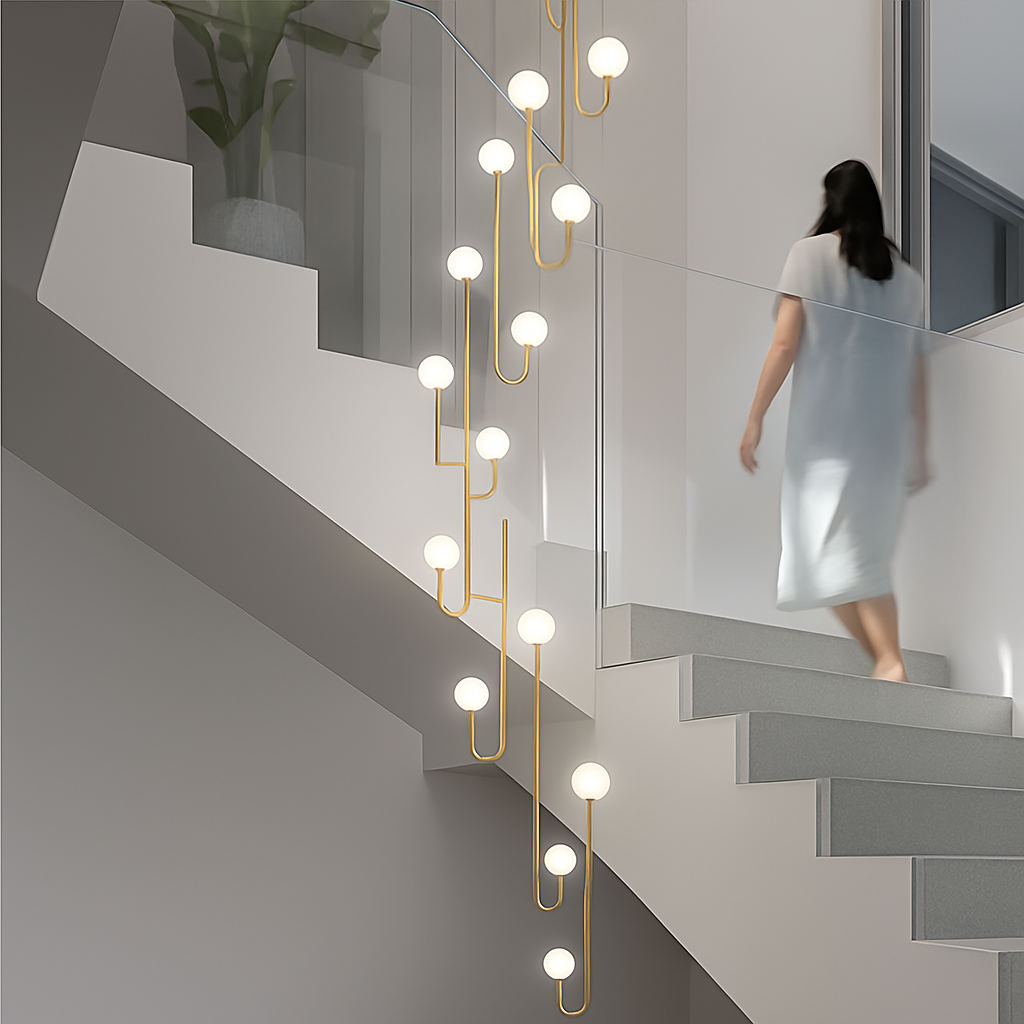 lustre moderne design avec éclairage à led créatif - vue 4 sur 14