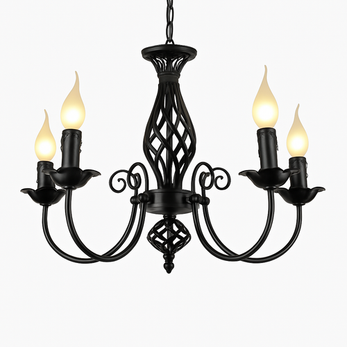 lustre moderne en fer forgé pour décoration intérieure élégante