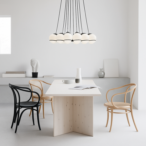 lustre moderne en verre créatif pour éclairage intérieur décoratif - vue 3 sur 12