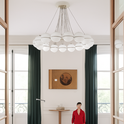 lustre moderne en verre créatif pour éclairage intérieur décoratif - vue 5 sur 12