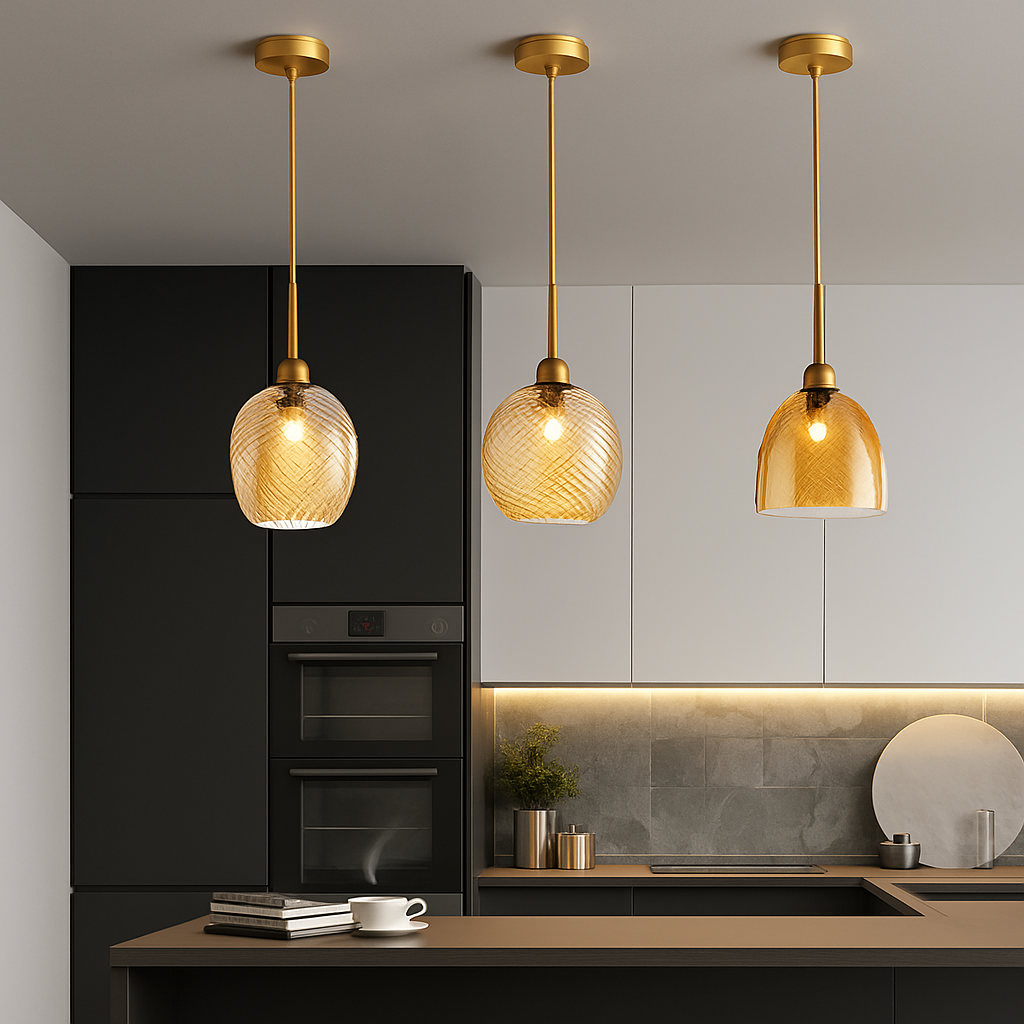 lustre moderne en verre décoratif pour intérieur élégant - vue 3 sur 14