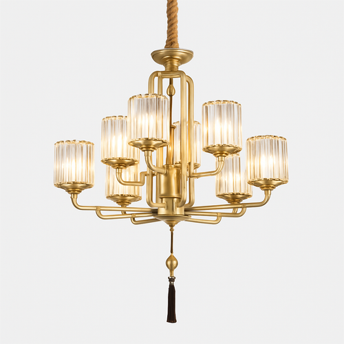 lustre moderne en verre pour décoration intérieure élégante - vue 2 sur 18