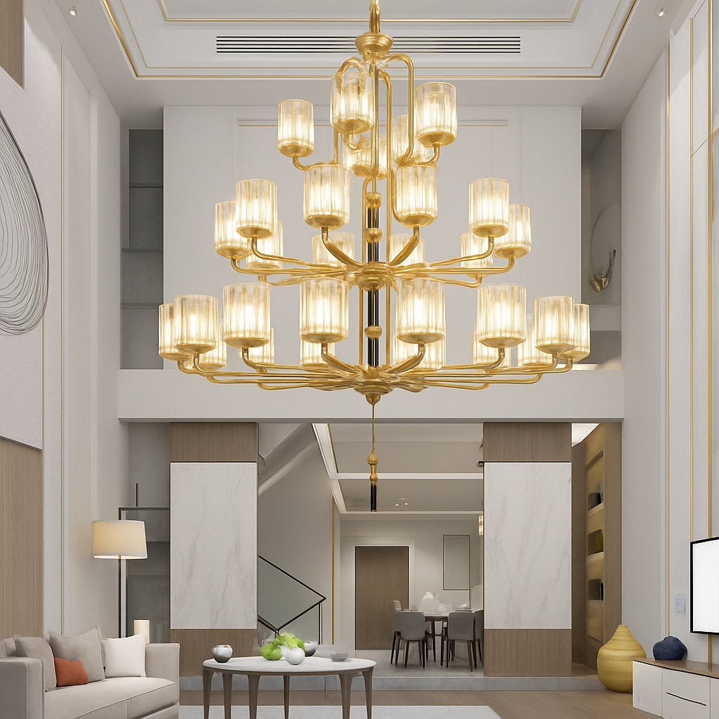lustre moderne en verre pour décoration intérieure élégante - vue 6 sur 18