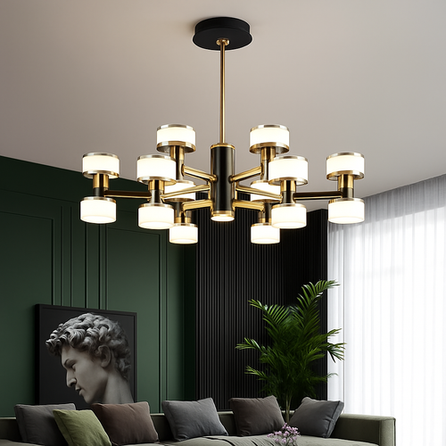 lustre moderne haut de gamme avec télécommande et gradation - vue 3 sur 11