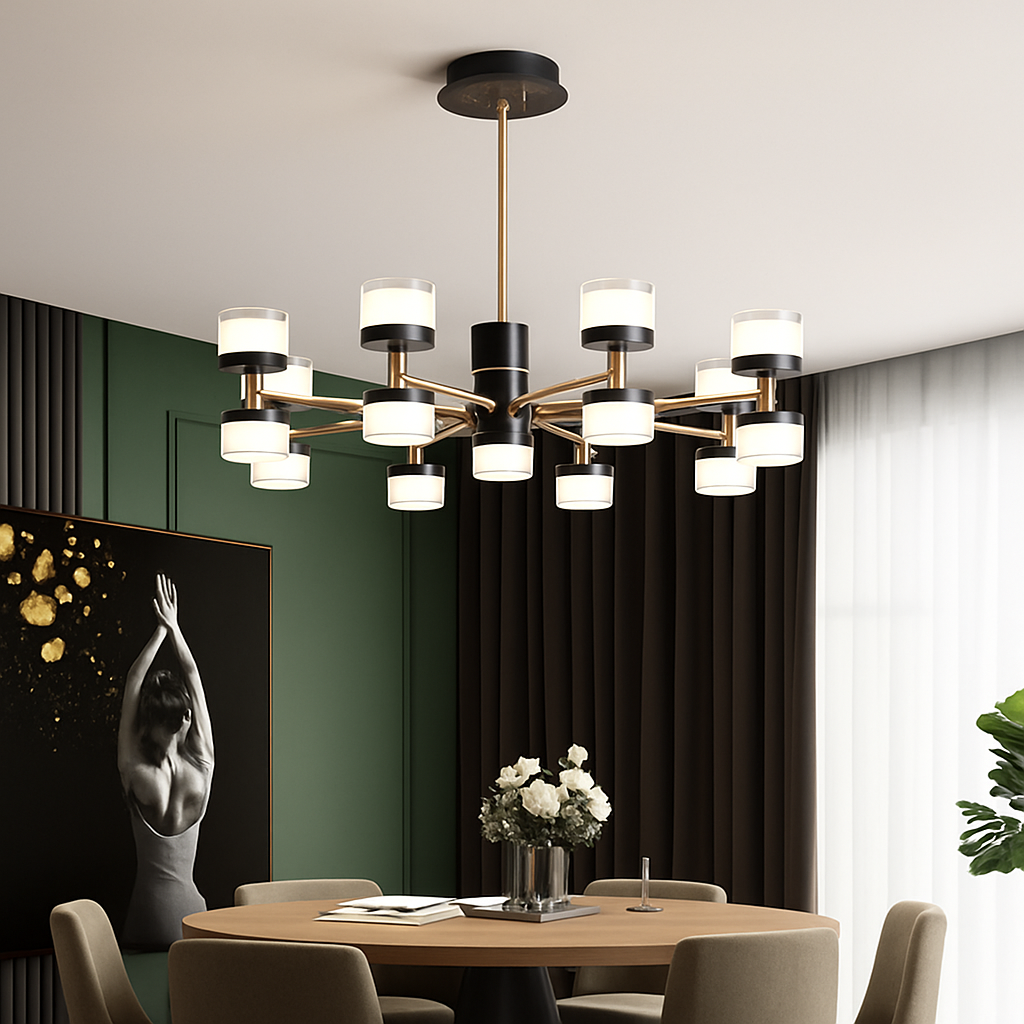 lustre moderne haut de gamme avec télécommande et gradation - vue 3 sur 11