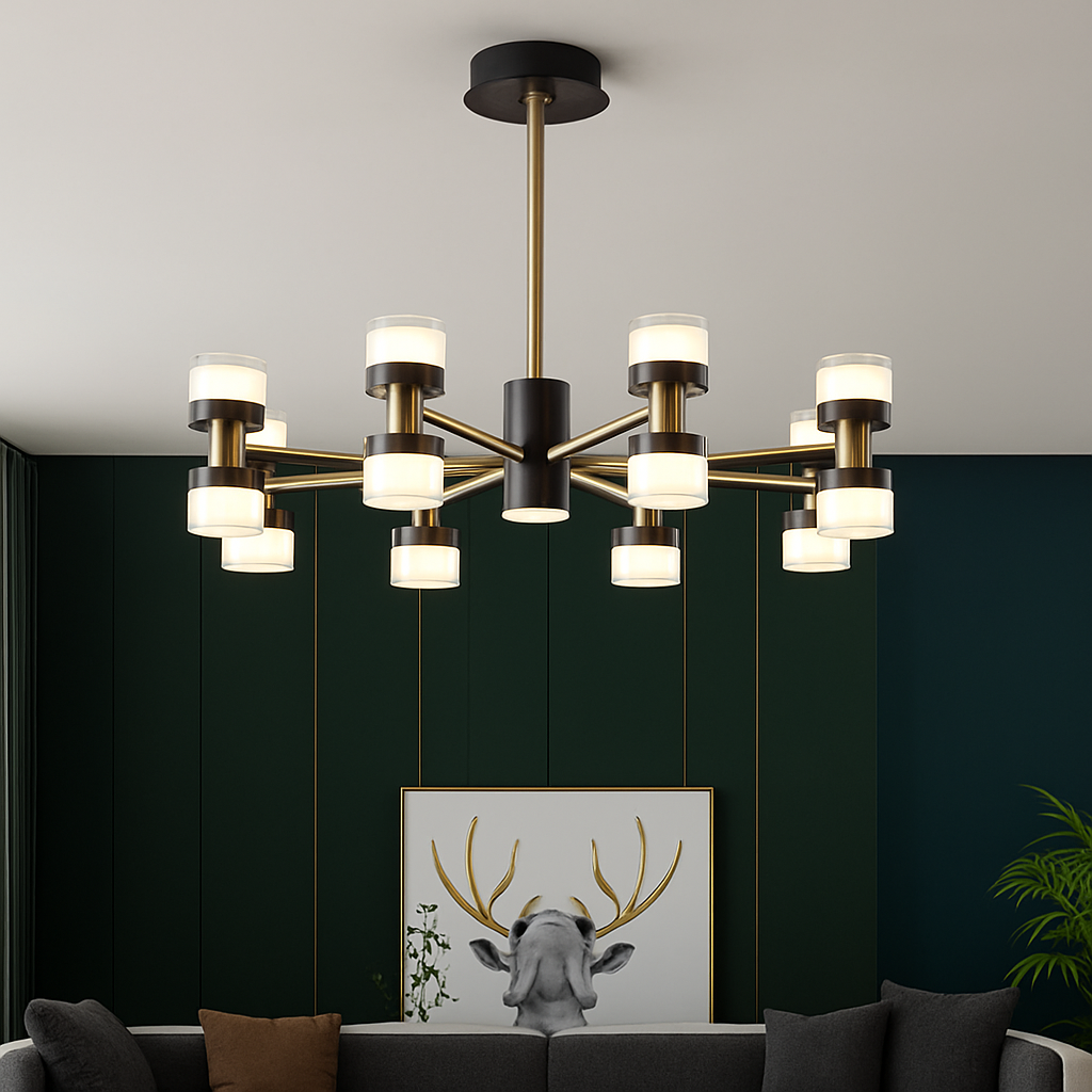 lustre moderne haut de gamme avec télécommande et gradation - vue 4 sur 11