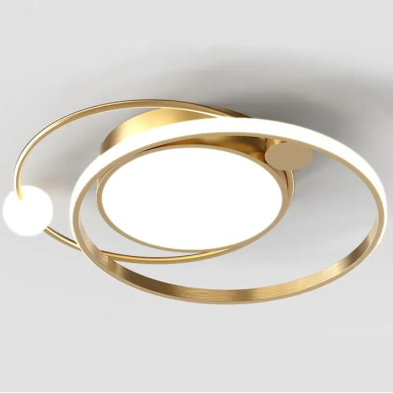 lustre moderne à led avec télécommande design simple et élégant