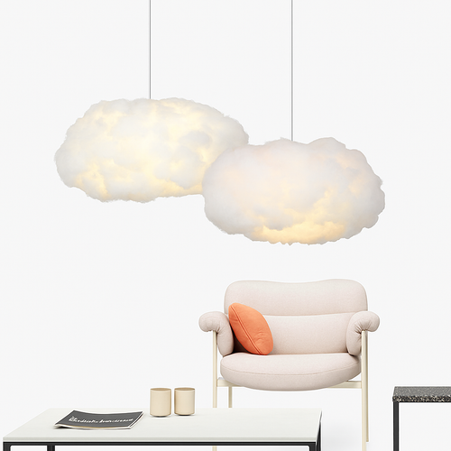 lustre moderne led en forme de nuage flottant pour restaurant