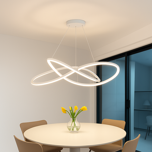 lustre moderne à led pour décoration intérieure élégante - vue 3 sur 12
