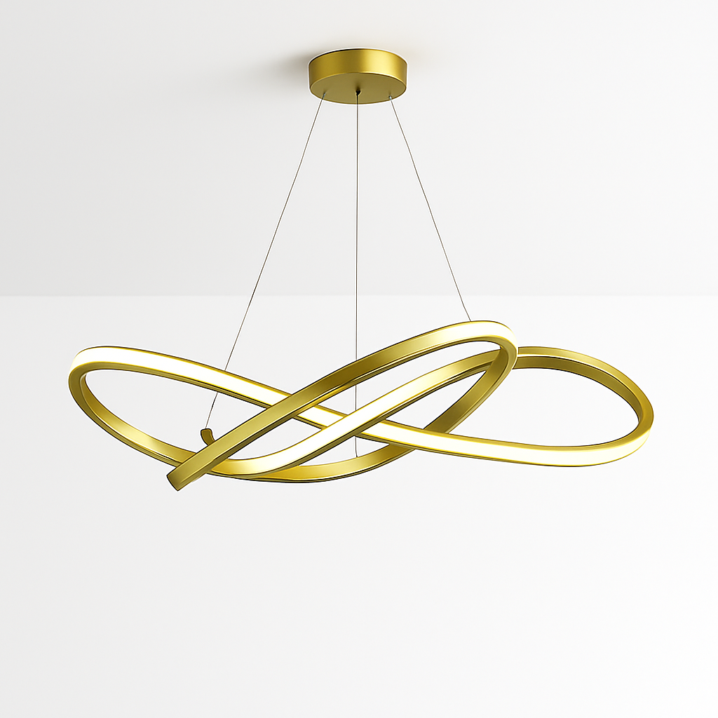 lustre moderne à led pour décoration intérieure élégante - vue 4 sur 12