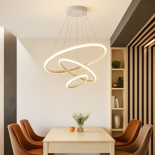 lustre moderne à LED pour décoration intérieure élégante - vue 6 sur 21